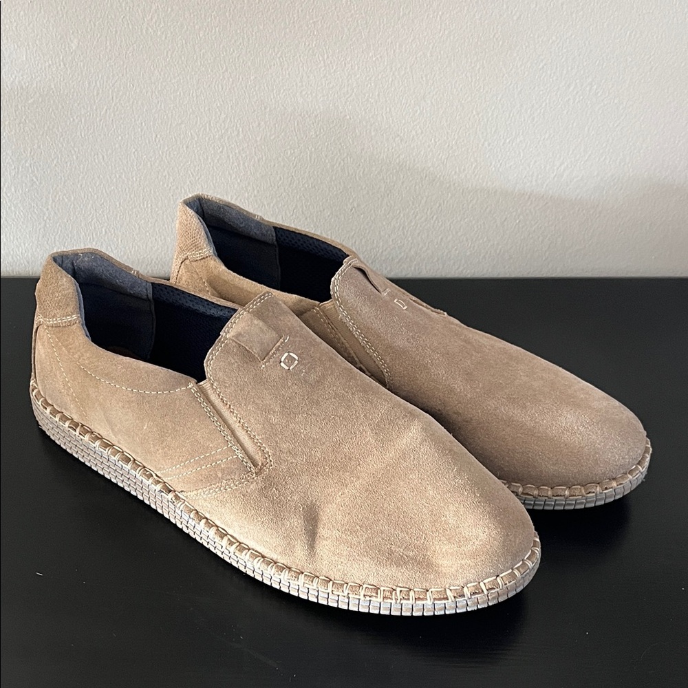ROAN Men's Tan Boho Slip Woven Leather On Shoes-Size 13‎